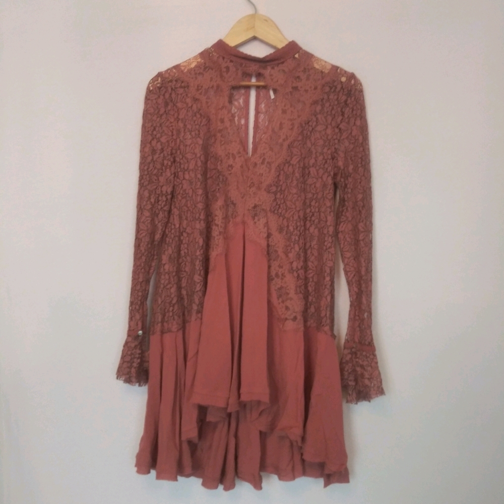 Free People Keyhole Lace Tunic